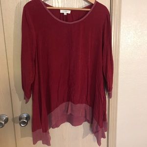 Burgundy tunic